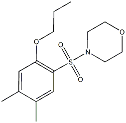 4,5-dimethyl-2-(4-morpholinylsulfonyl)phenyl propyl ether Struktur