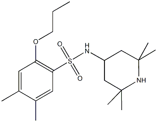 4,5-dimethyl-2-propoxy-N-(2,2,6,6-tetramethyl-4-piperidinyl)benzenesulfonamide Struktur