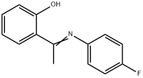 2-[N-(4-fluorophenyl)ethanimidoyl]phenol Struktur