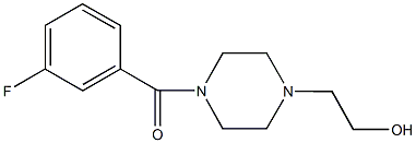 2-[4-(3-fluorobenzoyl)-1-piperazinyl]ethanol Struktur