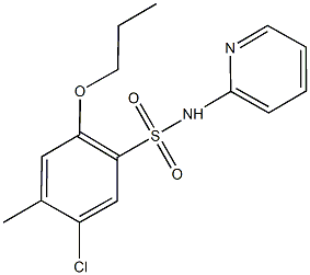 5-chloro-4-methyl-2-propoxy-N-(2-pyridinyl)benzenesulfonamide Struktur