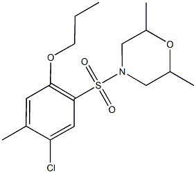 4-chloro-2-[(2,6-dimethyl-4-morpholinyl)sulfonyl]-5-methylphenyl propyl ether Struktur