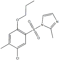 4-chloro-5-methyl-2-[(2-methyl-1H-imidazol-1-yl)sulfonyl]phenyl propyl ether Struktur