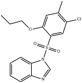 2-(1H-benzimidazol-1-ylsulfonyl)-4-chloro-5-methylphenyl propyl ether Struktur