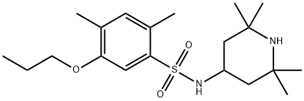 2,4-dimethyl-5-propoxy-N-(2,2,6,6-tetramethyl-4-piperidinyl)benzenesulfonamide Struktur