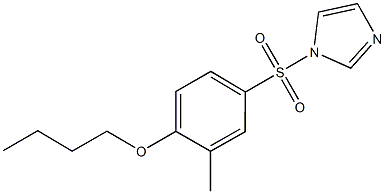 butyl 4-(1H-imidazol-1-ylsulfonyl)-2-methylphenyl ether Struktur