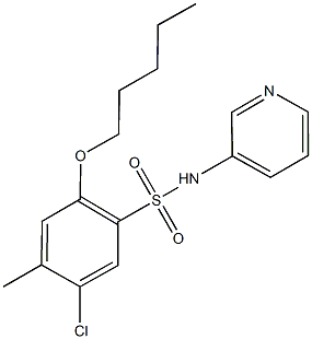 5-chloro-4-methyl-2-(pentyloxy)-N-(3-pyridinyl)benzenesulfonamide Struktur