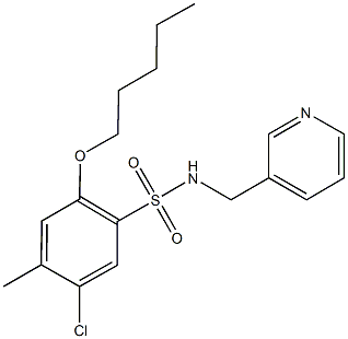 5-chloro-4-methyl-2-(pentyloxy)-N-(3-pyridinylmethyl)benzenesulfonamide Struktur