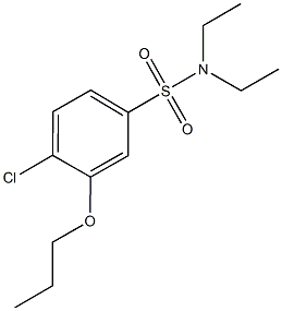 4-chloro-N,N-diethyl-3-propoxybenzenesulfonamide Struktur