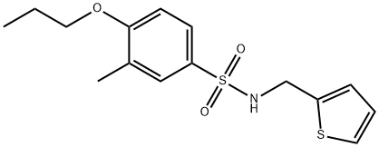 3-methyl-4-propoxy-N-(2-thienylmethyl)benzenesulfonamide Struktur