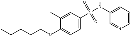 3-methyl-4-(pentyloxy)-N-(3-pyridinyl)benzenesulfonamide Struktur