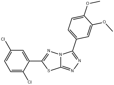 6-(2,5-dichlorophenyl)-3-(3,4-dimethoxyphenyl)[1,2,4]triazolo[3,4-b][1,3,4]thiadiazole Struktur