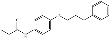 N-[4-(3-phenylpropoxy)phenyl]propanamide Struktur