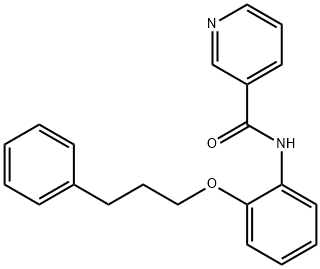 N-[2-(3-phenylpropoxy)phenyl]nicotinamide Struktur