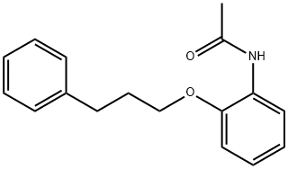 N-[2-(3-phenylpropoxy)phenyl]acetamide Struktur