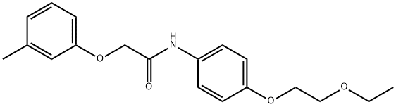 N-[4-(2-ethoxyethoxy)phenyl]-2-(3-methylphenoxy)acetamide Struktur