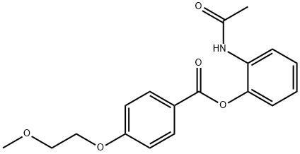 2-(acetylamino)phenyl 4-(2-methoxyethoxy)benzoate Struktur