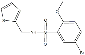 5-bromo-2-methoxy-N-(2-thienylmethyl)benzenesulfonamide Struktur