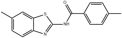 4-methyl-N-(6-methyl-1,3-benzothiazol-2-yl)benzamide Struktur