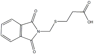 3-{[(1,3-dioxo-1,3-dihydro-2H-isoindol-2-yl)methyl]sulfanyl}propanoic acid Struktur