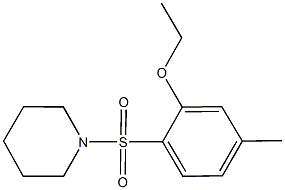 ethyl 5-methyl-2-(1-piperidinylsulfonyl)phenyl ether Struktur