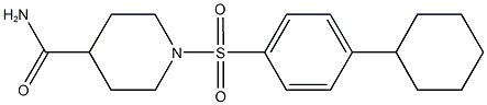 1-[(4-cyclohexylphenyl)sulfonyl]-4-piperidinecarboxamide Struktur