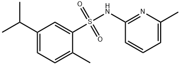 5-isopropyl-2-methyl-N-(6-methyl-2-pyridinyl)benzenesulfonamide Struktur