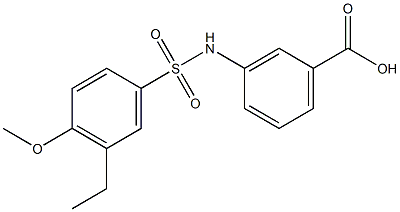 3-{[(3-ethyl-4-methoxyphenyl)sulfonyl]amino}benzoic acid Struktur