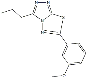 methyl 3-(3-propyl[1,2,4]triazolo[3,4-b][1,3,4]thiadiazol-6-yl)phenyl ether Struktur