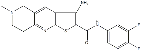 3-amino-N-(3,4-difluorophenyl)-6-methyl-5,6,7,8-tetrahydrothieno[2,3-b][1,6]naphthyridine-2-carboxamide Struktur