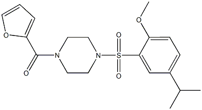 1-(2-furoyl)-4-[(5-isopropyl-2-methoxyphenyl)sulfonyl]piperazine Struktur