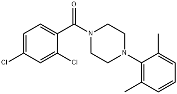 1-(2,4-dichlorobenzoyl)-4-(2,6-dimethylphenyl)piperazine Struktur