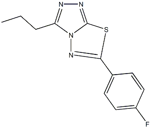 6-(4-fluorophenyl)-3-propyl[1,2,4]triazolo[3,4-b][1,3,4]thiadiazole Struktur