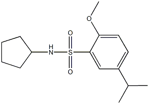 N-cyclopentyl-5-isopropyl-2-methoxybenzenesulfonamide Struktur