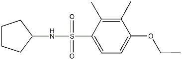 N-cyclopentyl-4-ethoxy-2,3-dimethylbenzenesulfonamide Struktur