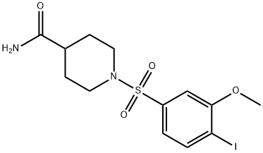 1-[(4-iodo-3-methoxyphenyl)sulfonyl]-4-piperidinecarboxamide Struktur