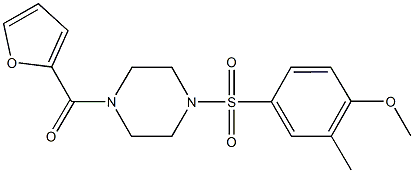 1-(2-furoyl)-4-[(4-methoxy-3-methylphenyl)sulfonyl]piperazine Struktur