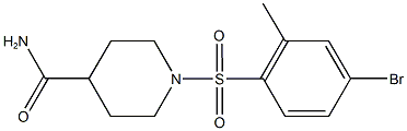 1-[(4-bromo-2-methylphenyl)sulfonyl]-4-piperidinecarboxamide Struktur