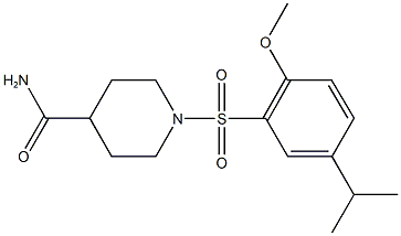 1-[(5-isopropyl-2-methoxyphenyl)sulfonyl]-4-piperidinecarboxamide Struktur