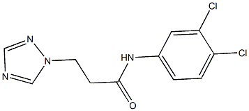 N-(3,4-dichlorophenyl)-3-(1H-1,2,4-triazol-1-yl)propanamide Struktur