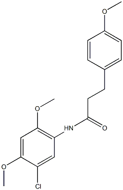 N-(5-chloro-2,4-dimethoxyphenyl)-3-(4-methoxyphenyl)propanamide Struktur