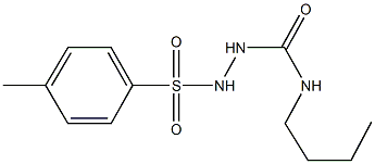 N-butyl-2-[(4-methylphenyl)sulfonyl]hydrazinecarboxamide Struktur