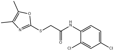 N-(2,4-dichlorophenyl)-2-[(4,5-dimethyl-1,3-oxazol-2-yl)sulfanyl]acetamide Struktur