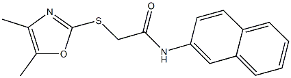 2-[(4,5-dimethyl-1,3-oxazol-2-yl)sulfanyl]-N-(2-naphthyl)acetamide Struktur