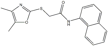 2-[(4,5-dimethyl-1,3-oxazol-2-yl)sulfanyl]-N-(1-naphthyl)acetamide Struktur