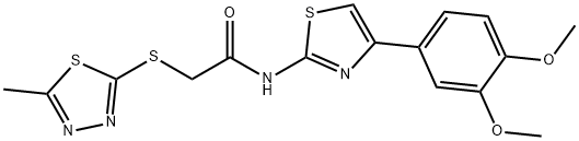 N-[4-(3,4-dimethoxyphenyl)-1,3-thiazol-2-yl]-2-[(5-methyl-1,3,4-thiadiazol-2-yl)sulfanyl]acetamide Struktur