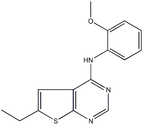 N-(6-ethylthieno[2,3-d]pyrimidin-4-yl)-N-(2-methoxyphenyl)amine Struktur