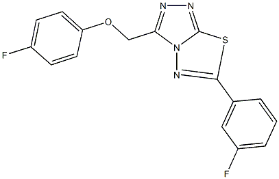 4-fluorophenyl [6-(3-fluorophenyl)[1,2,4]triazolo[3,4-b][1,3,4]thiadiazol-3-yl]methyl ether Struktur