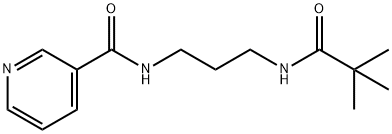 N-{3-[(2,2-dimethylpropanoyl)amino]propyl}nicotinamide Struktur