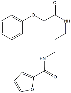 N-{3-[(2-phenoxyacetyl)amino]propyl}-2-furamide Struktur